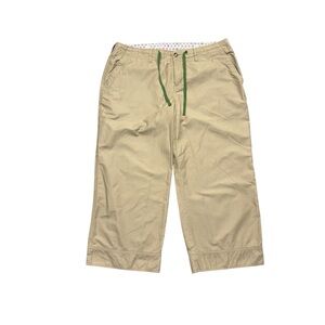 Horny Toad Khaki Cropped Pants Women's Size 14 Casual Outdoor Travel Ripstop Tan